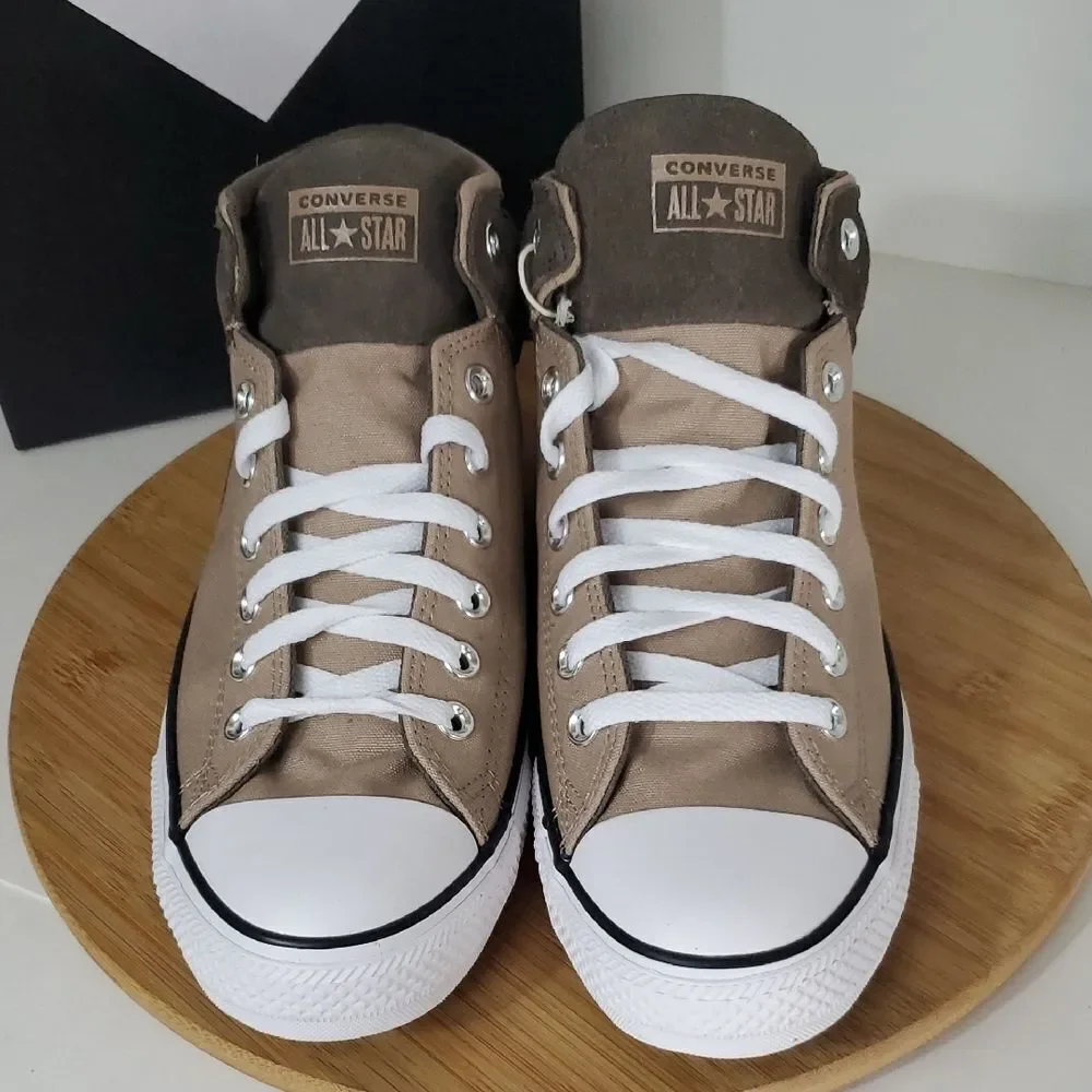 Converse All Star CTAS High Street Mid Unisex Sneakers Brown Tan M8/ W10 - Picture 4 of 10